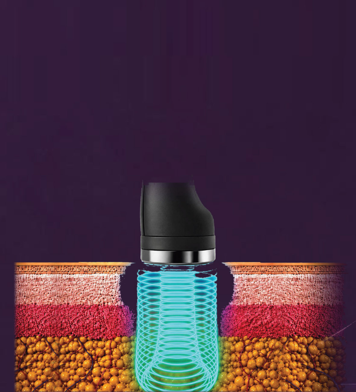 Sapphire contact surface with continuous cooling